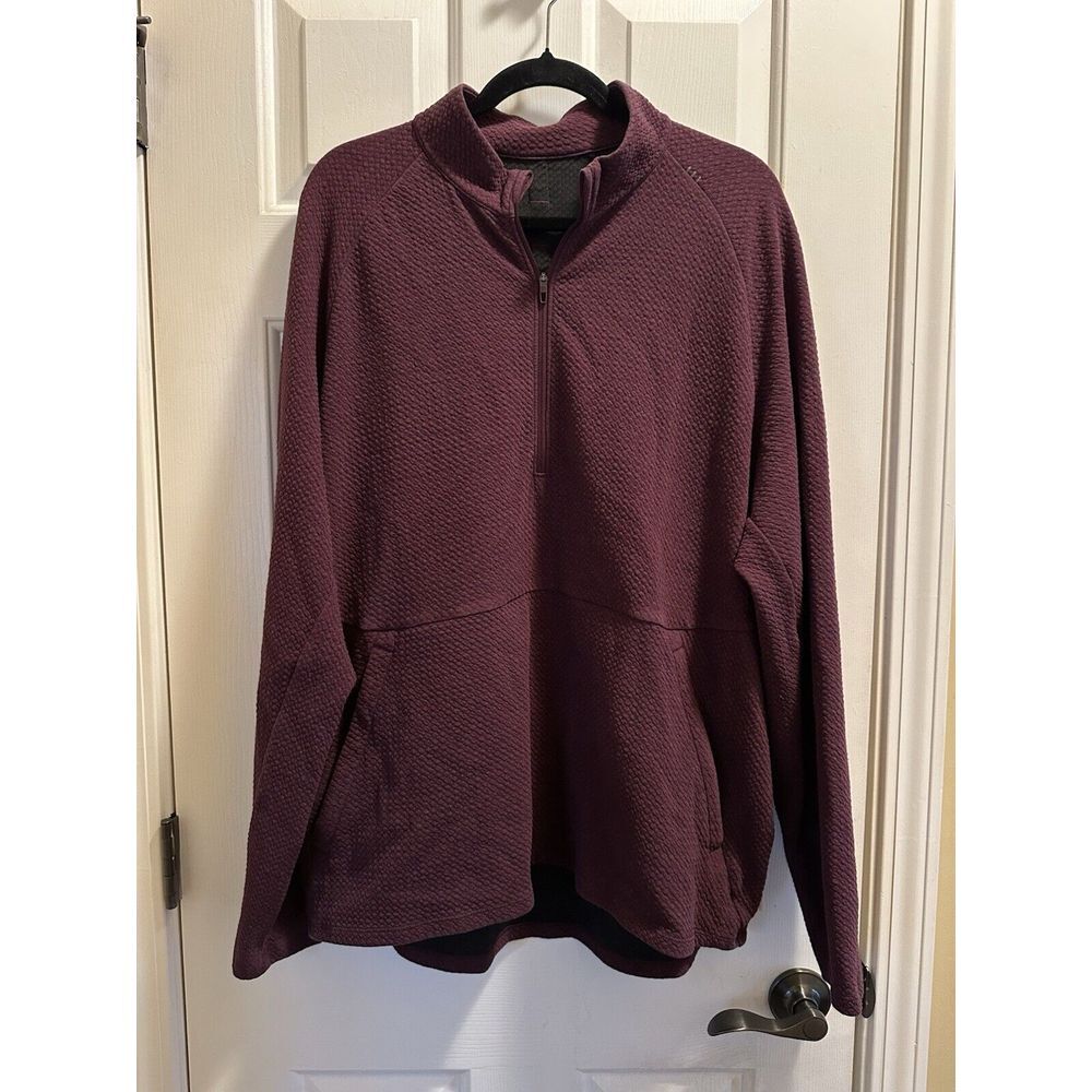 Lululemon At Ease Half-Zip Pullover Sweatshirt Men's Size XXL, Maroon‎